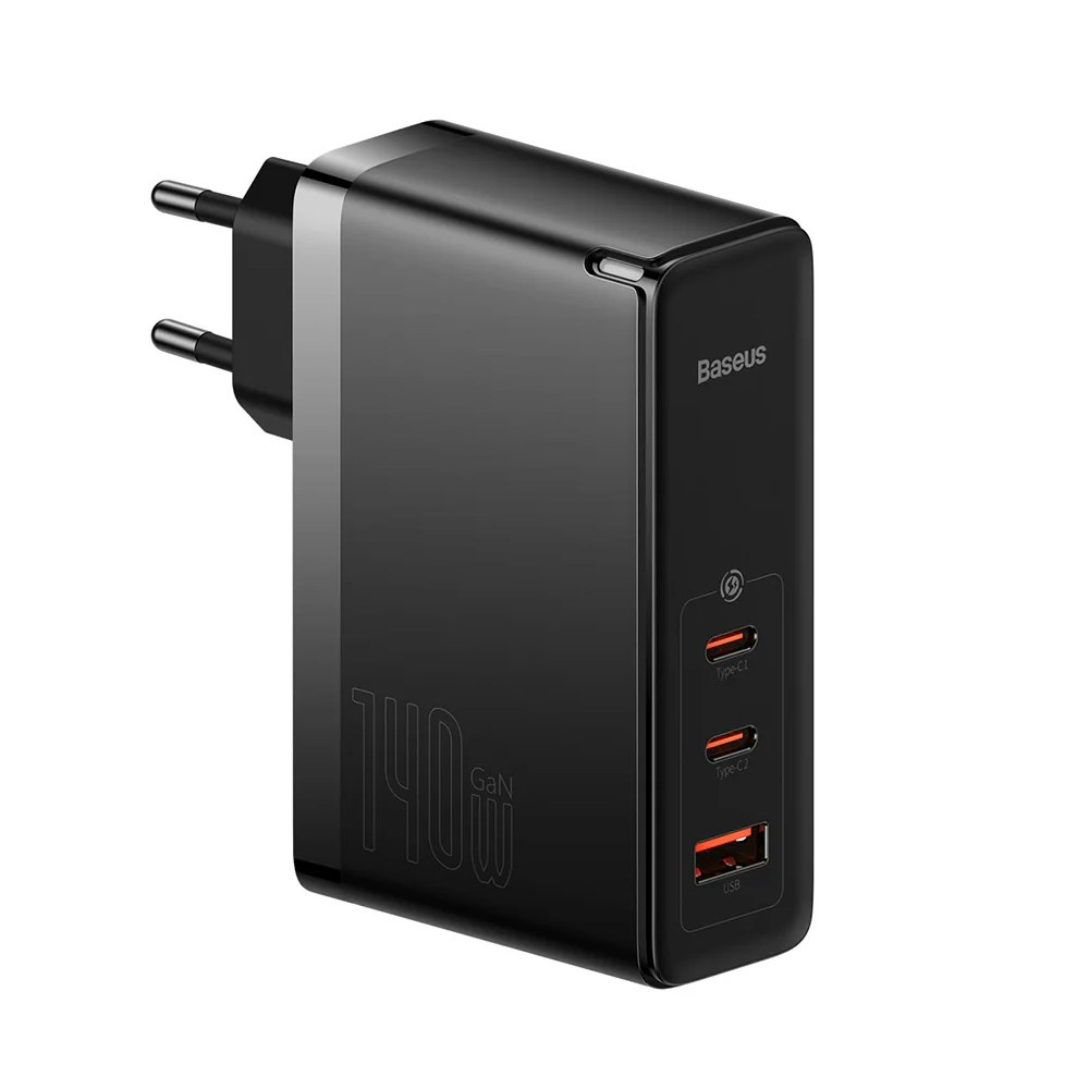 Baseus GaN5 Pro 140W Snabbladdare 2xUSB-C + USB Svart