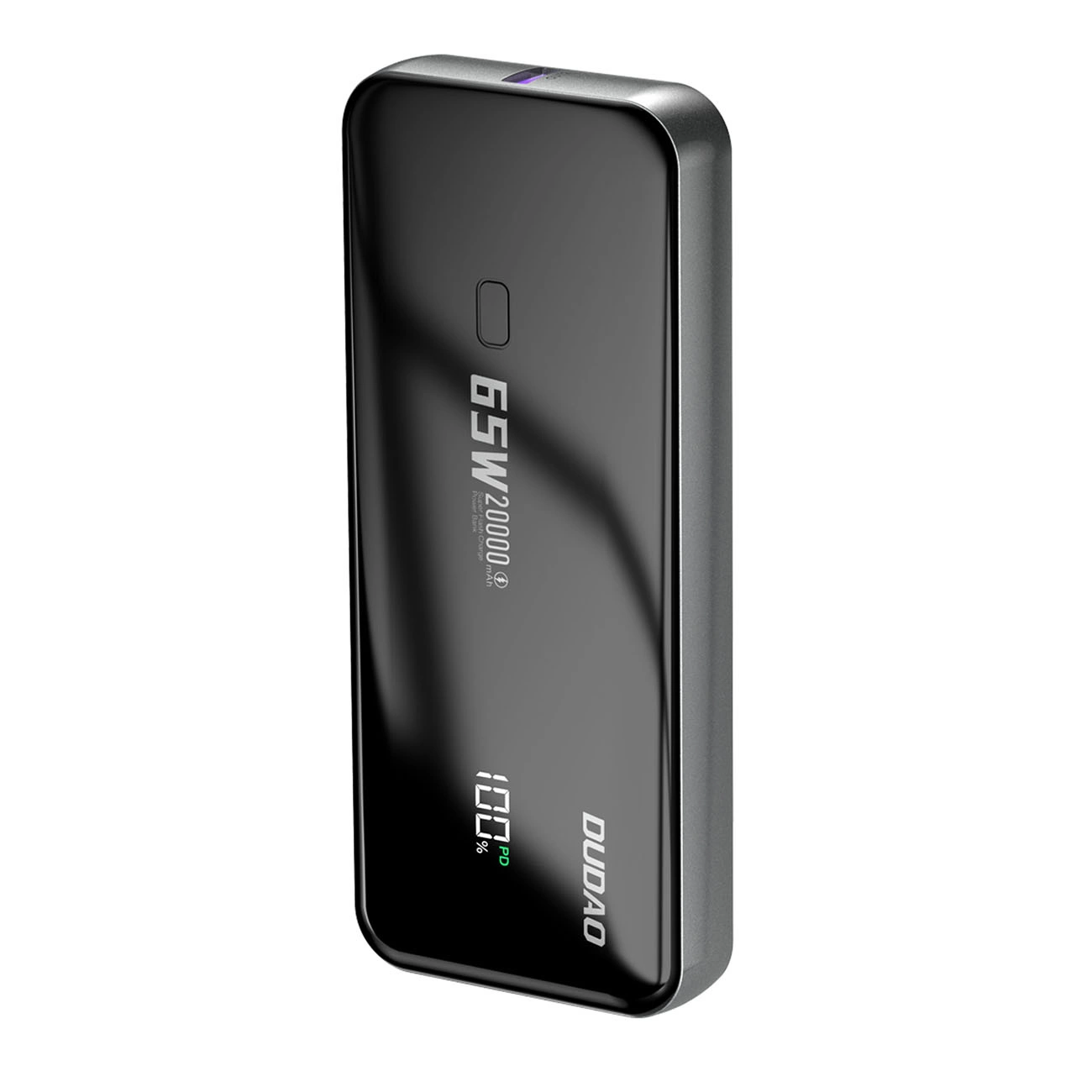 Dudao Powerbank 20000mAh, 65W, 1x USB-C / 2x USB-A Svart