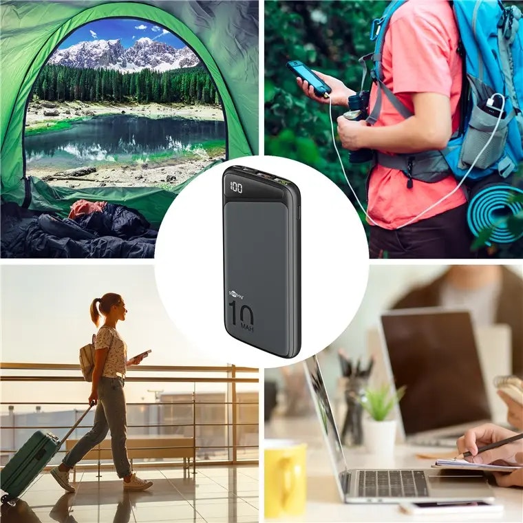 Goobay snabbladdande PowerBank 10.000mAh med USB-C PD 18W QC 3.0
