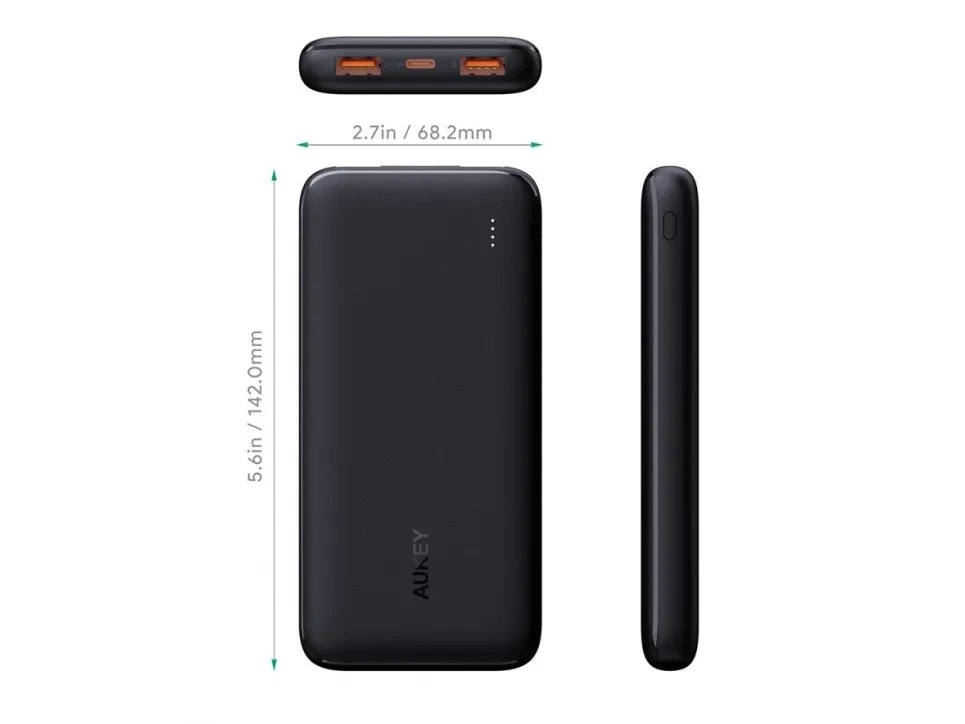 Aukey PB-N73S Powerbank 10 000mAh Svart