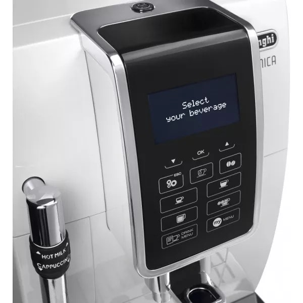 De’Longhi Dinamica ECAM350.35.W Espressomaskin med inbyggd kvarn