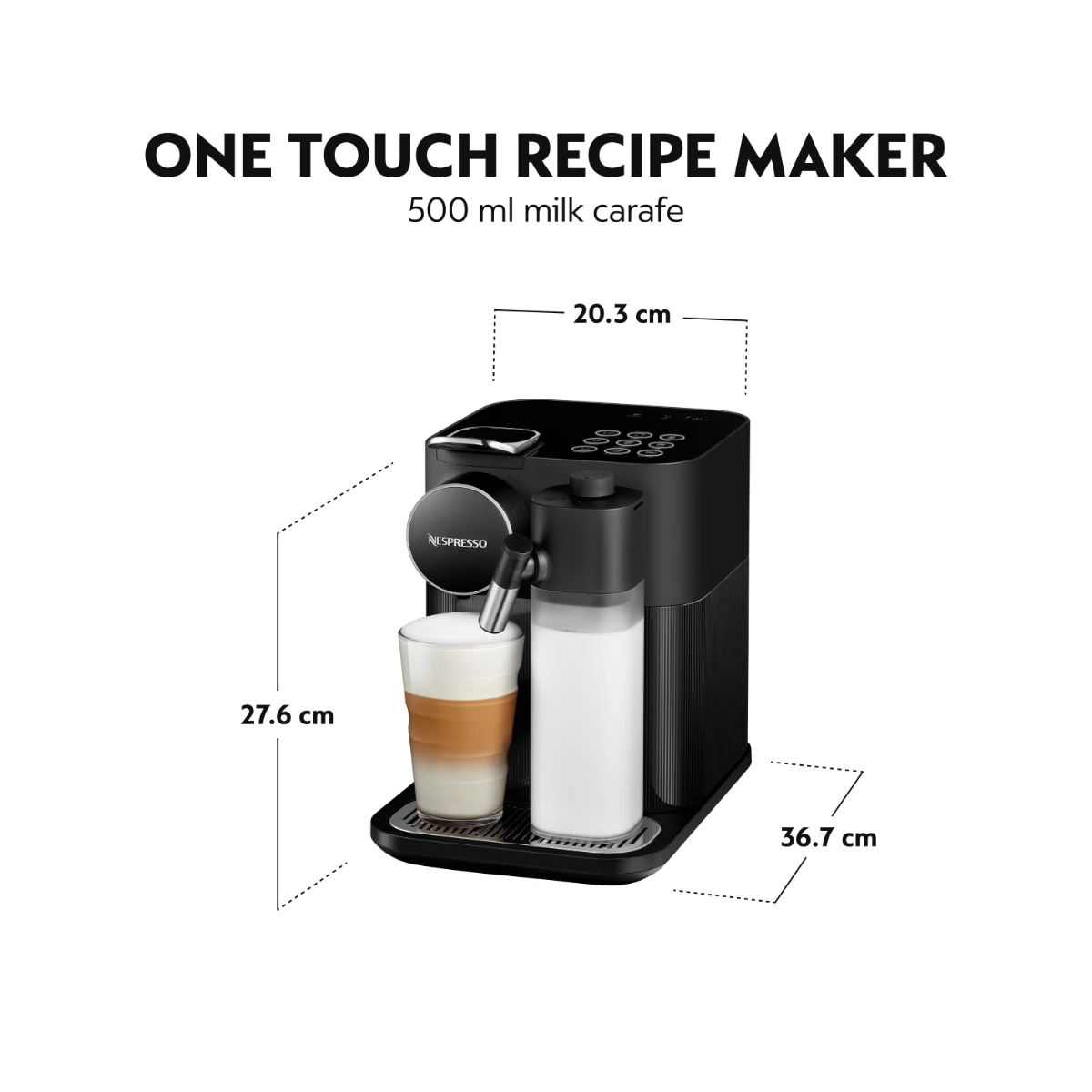 Nespresso Gran Lattissima 2.0 kapselmaskin By Delonghi Svart