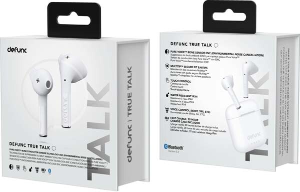 Defunc TRUE TALK Wireless BT hörlur Vit