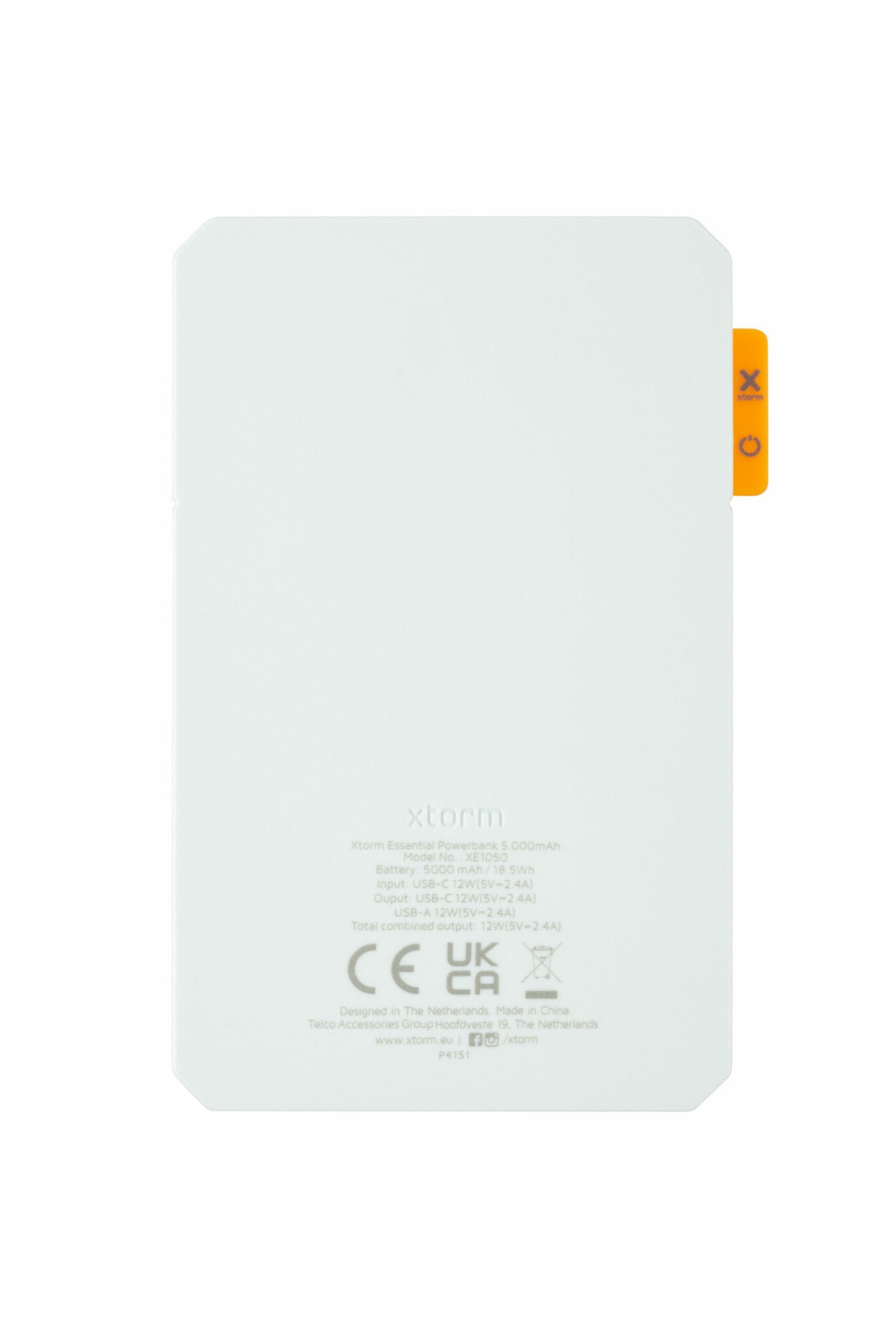 Xtorm Power Bank 5.000mAh 12W USB-C & USB-A Vit