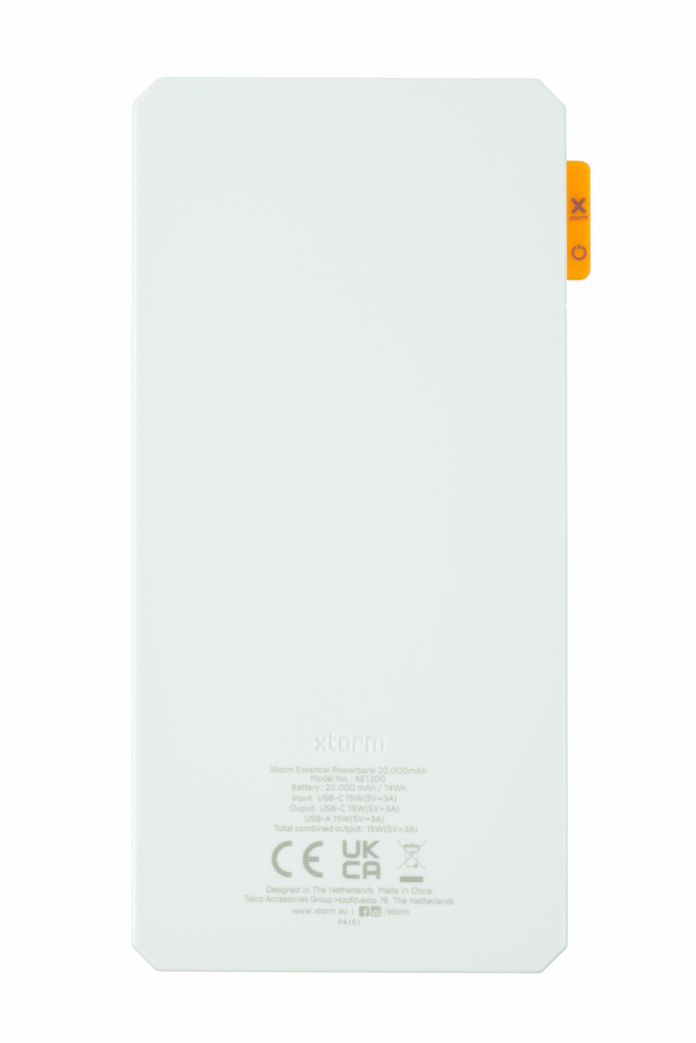 Xtorm Power Bank 20.000mAh 15W USB-C & USB-A Vit
