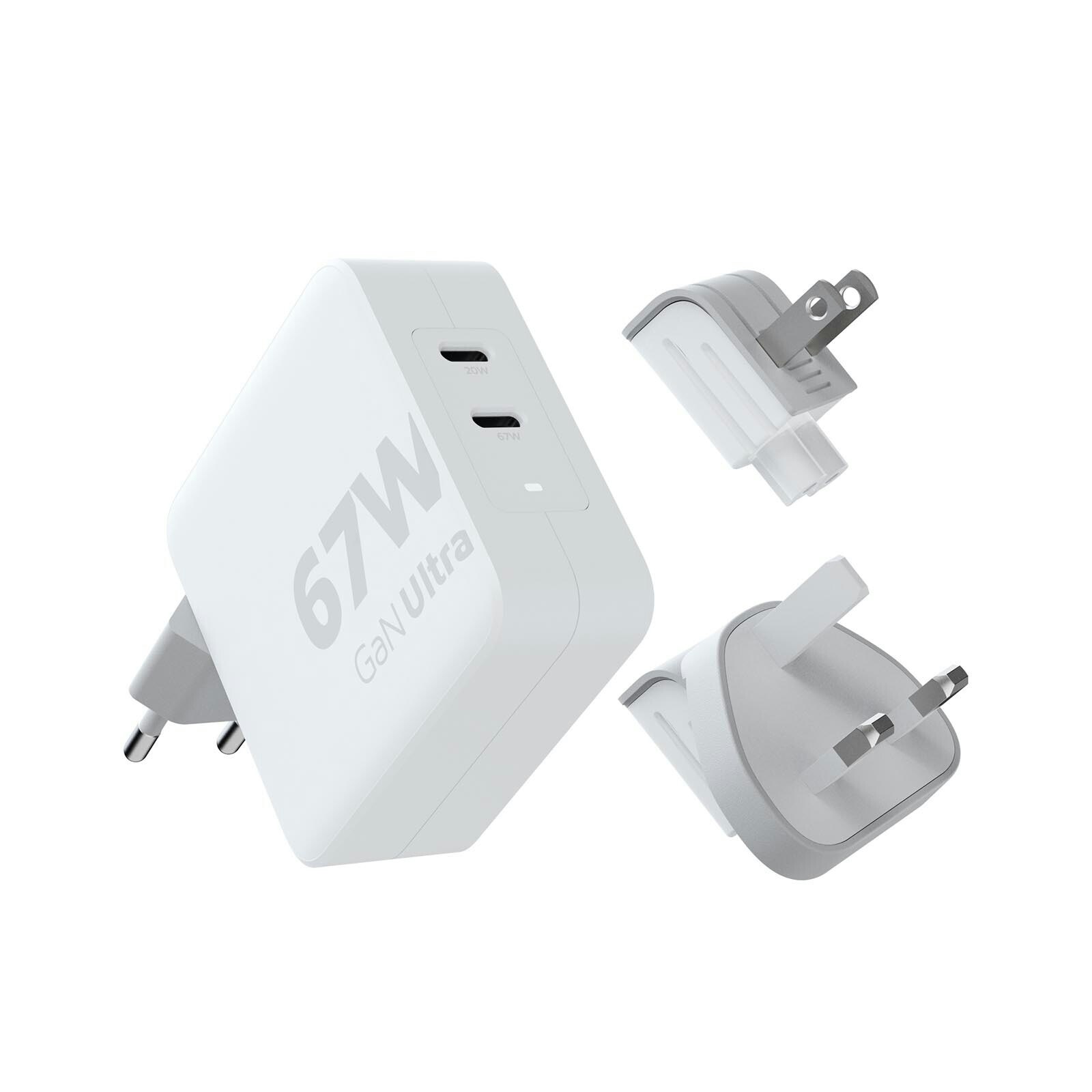 Xtorm 67W GaN-Ultra Reseladdare/USB-C PD kabel Vit