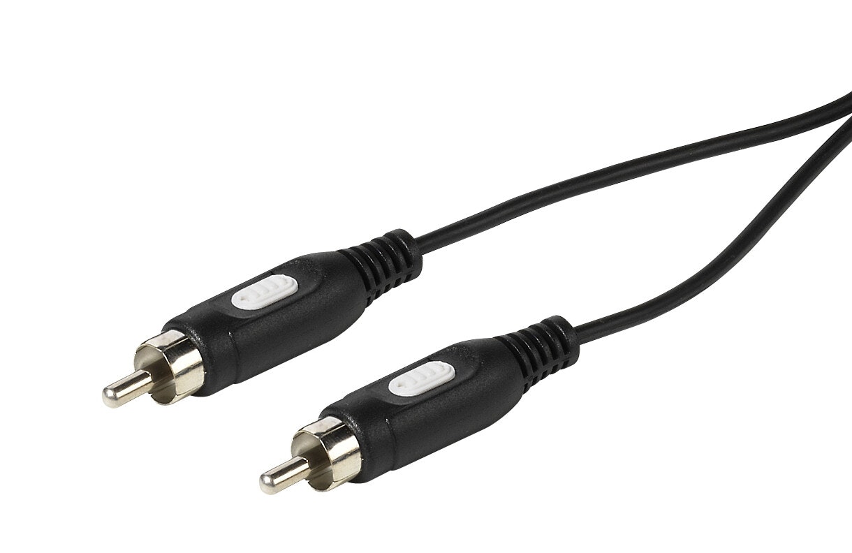 Vivanco Audiokabel, 1xRCA Hane 2.5m Svart
