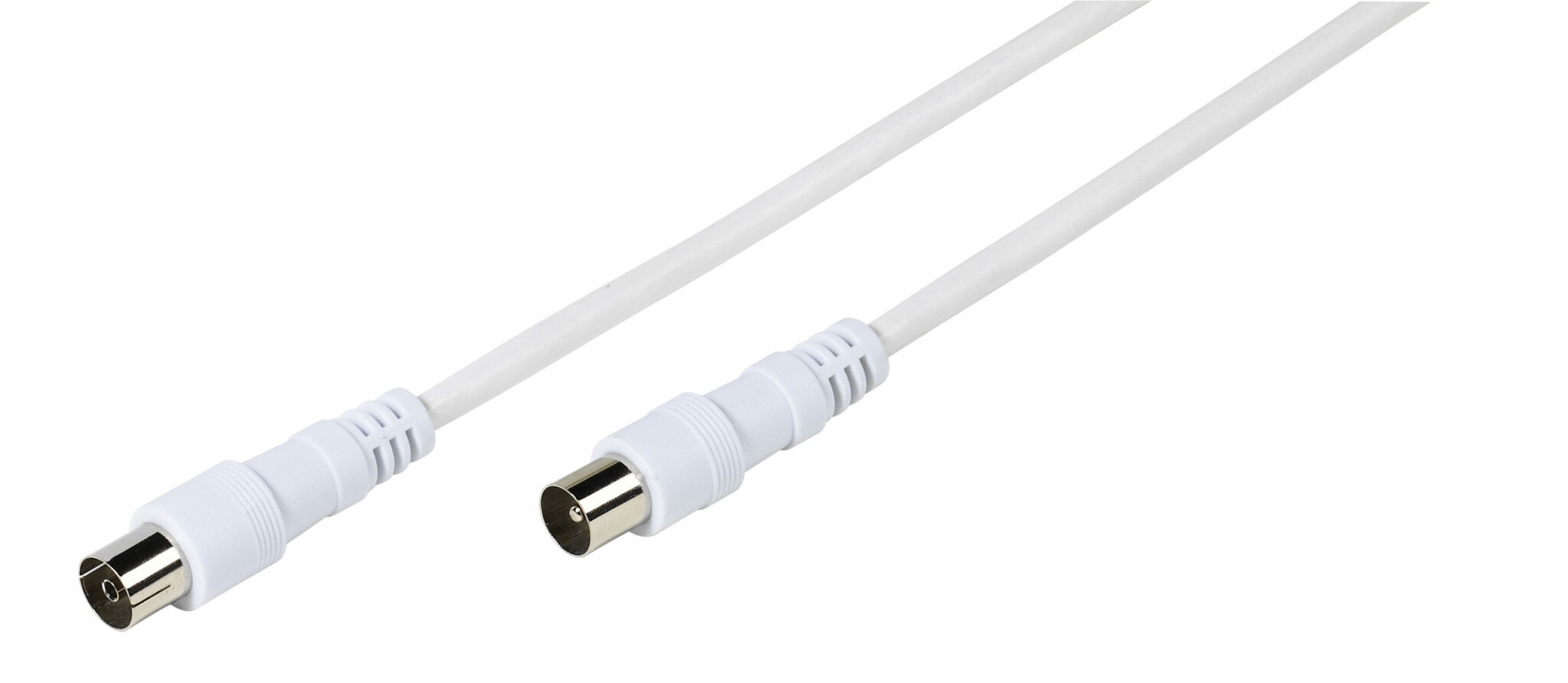 Vivanco Antennkabel, Dubbelskärmad, vit, 1.5m, bulk