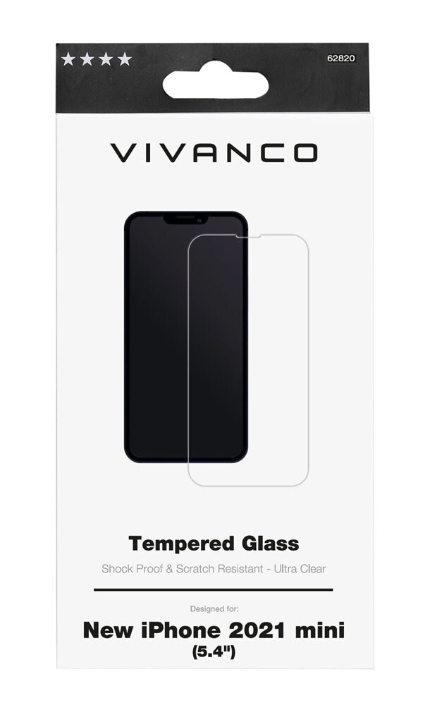 Vivanco Härdat Skyddsglas 9H iPhone 13 mini