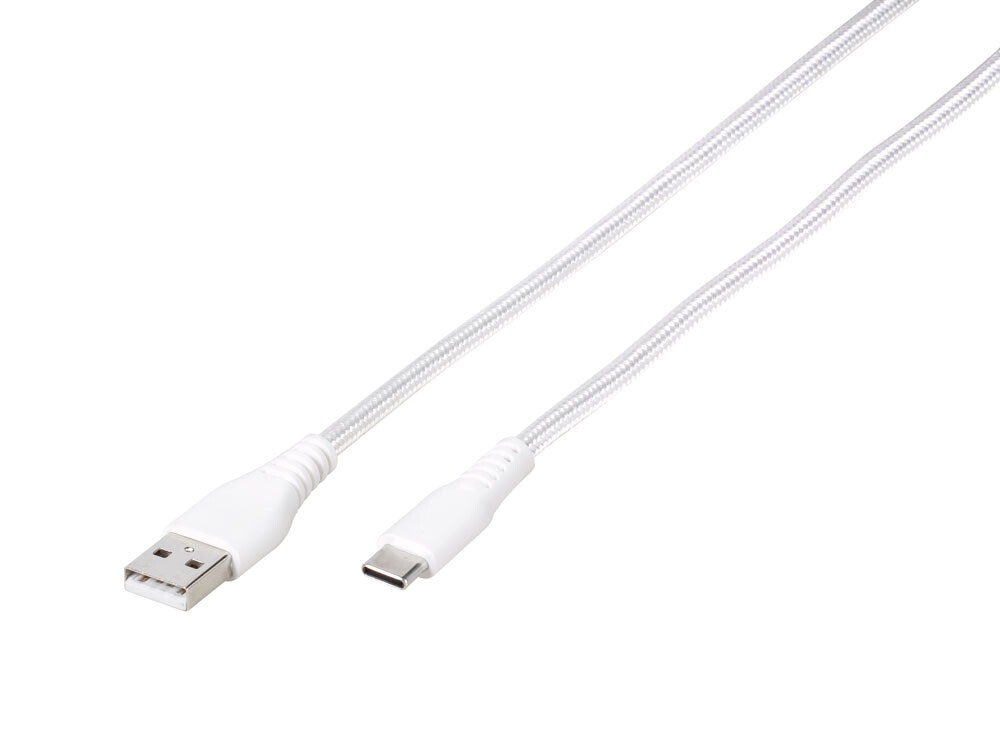 Vivanco Longlife USB-C/USB-A 2.0 kabel 2.5m Vit