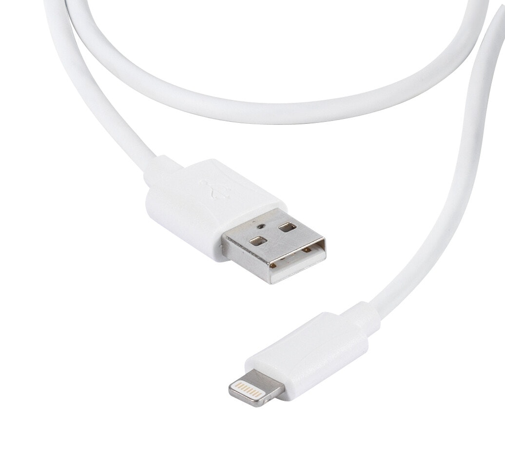 Vivanco Apple iPhone Lightning sync/laddkabel MFI 1.2m Vit