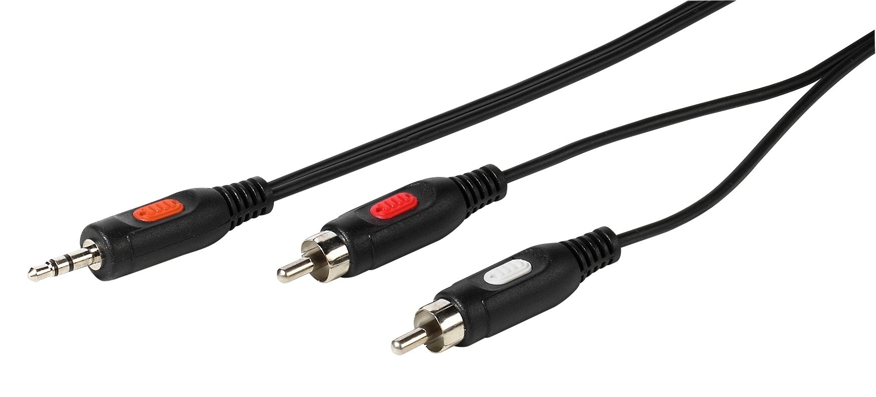 Vivanco Audiokabel, 1x3.5mm / 2xRCA 5m Svart