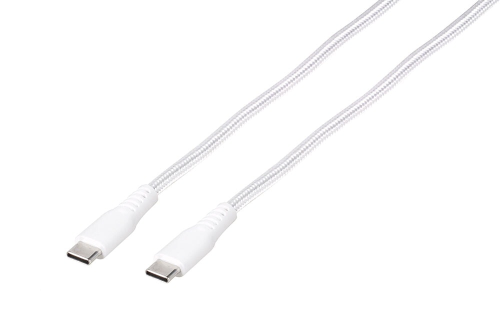 Vivanco Longlife USB-C/USB-C 2.0 kabel 0.5m Vit