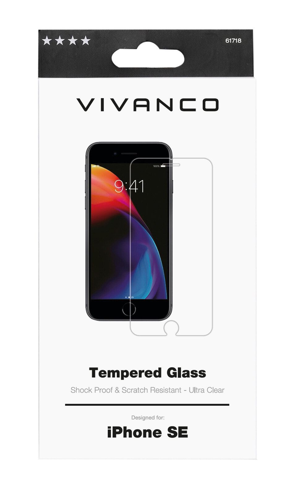 Vivanco Skyddsglas 9H iPhone SE/8/7/6