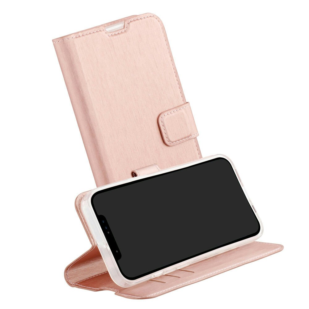 Vivanco Classic Plånboksfodral iPhone 14/13 Rosa Guld