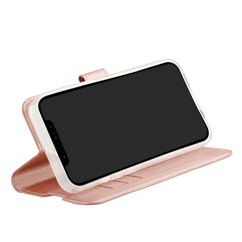 Vivanco Classic Plånboksfodral iPhone 14/13 Rosa Guld