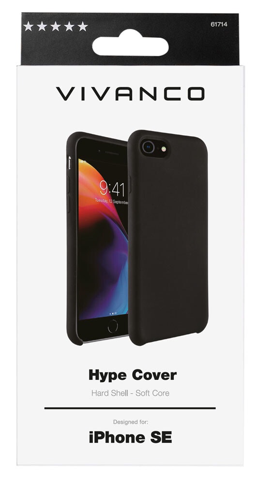 Vivanco Hype Silkonskal iPhone SE/8/7/6/6S Svart