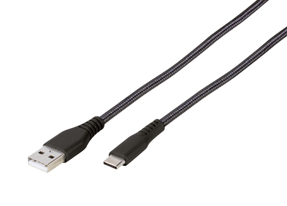 Vivanco Longlife USB-C/-A 2.0 kabel 1.5m Svart