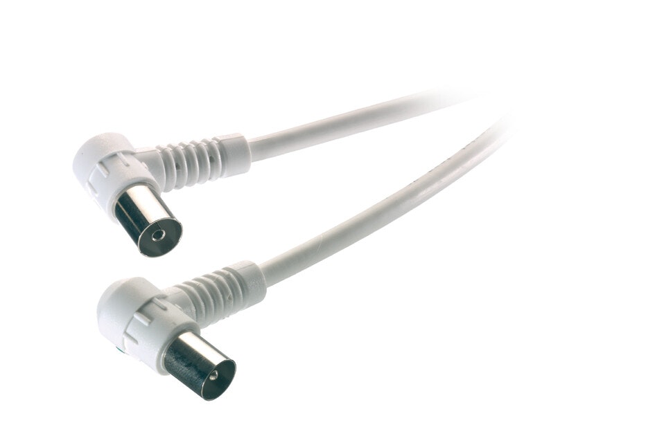 Vivanco Antennkabel, 90 dB, 90° Vinklad 5m Vit