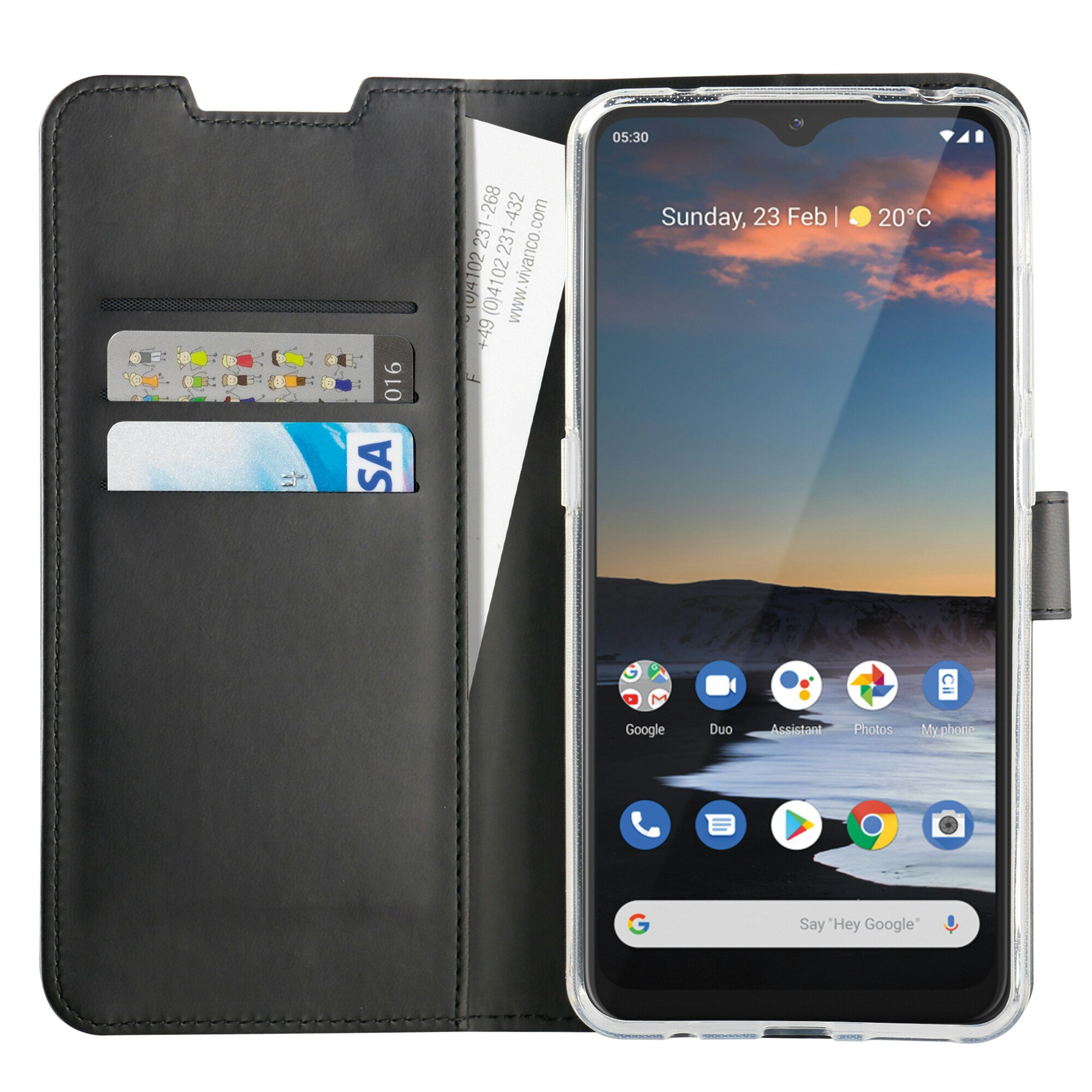 Vivanco Classic Plånboksfodral Nokia G11 / G21 Svart