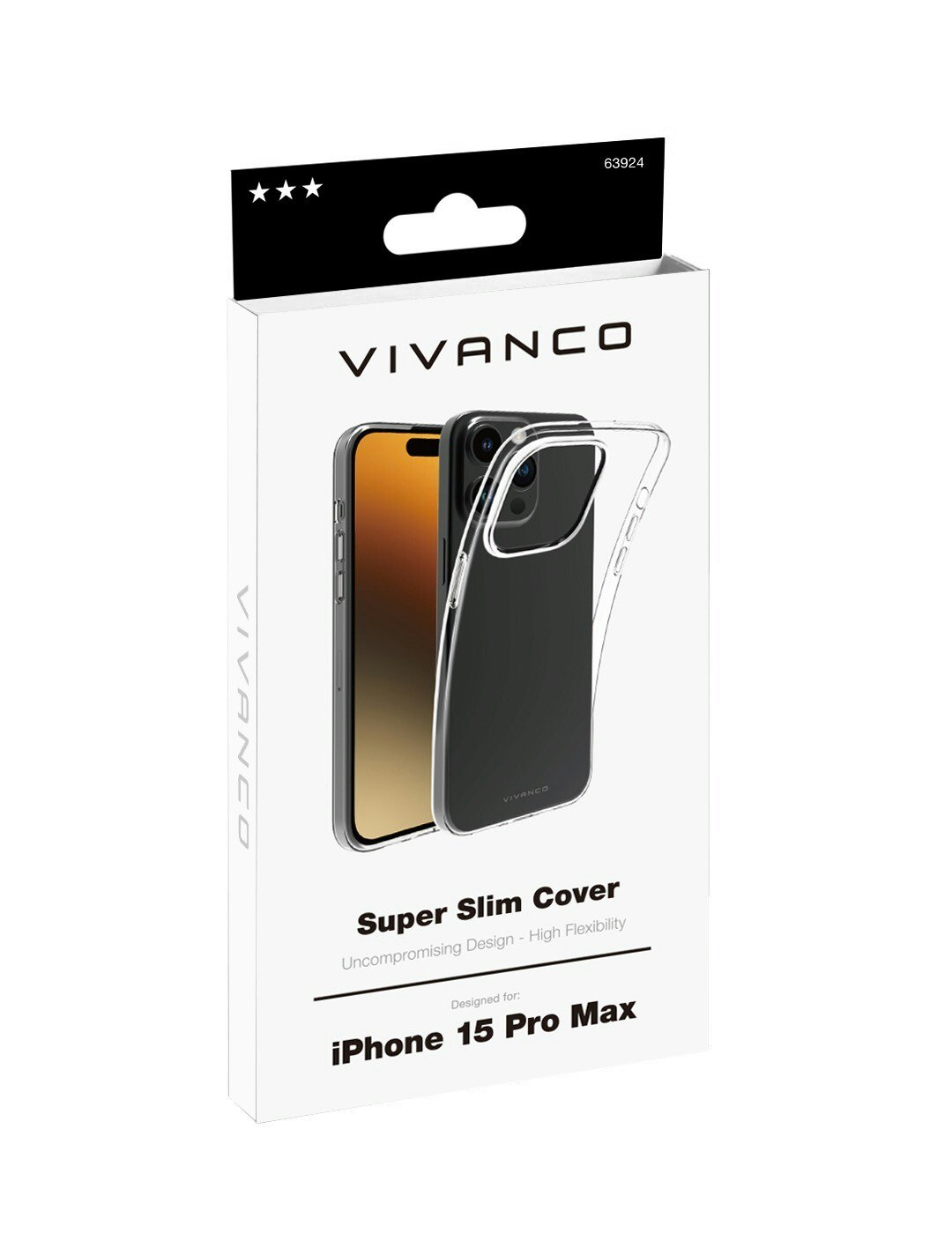 Vivanco Slim TPU skal iPhone 15 Pro Max Transparent