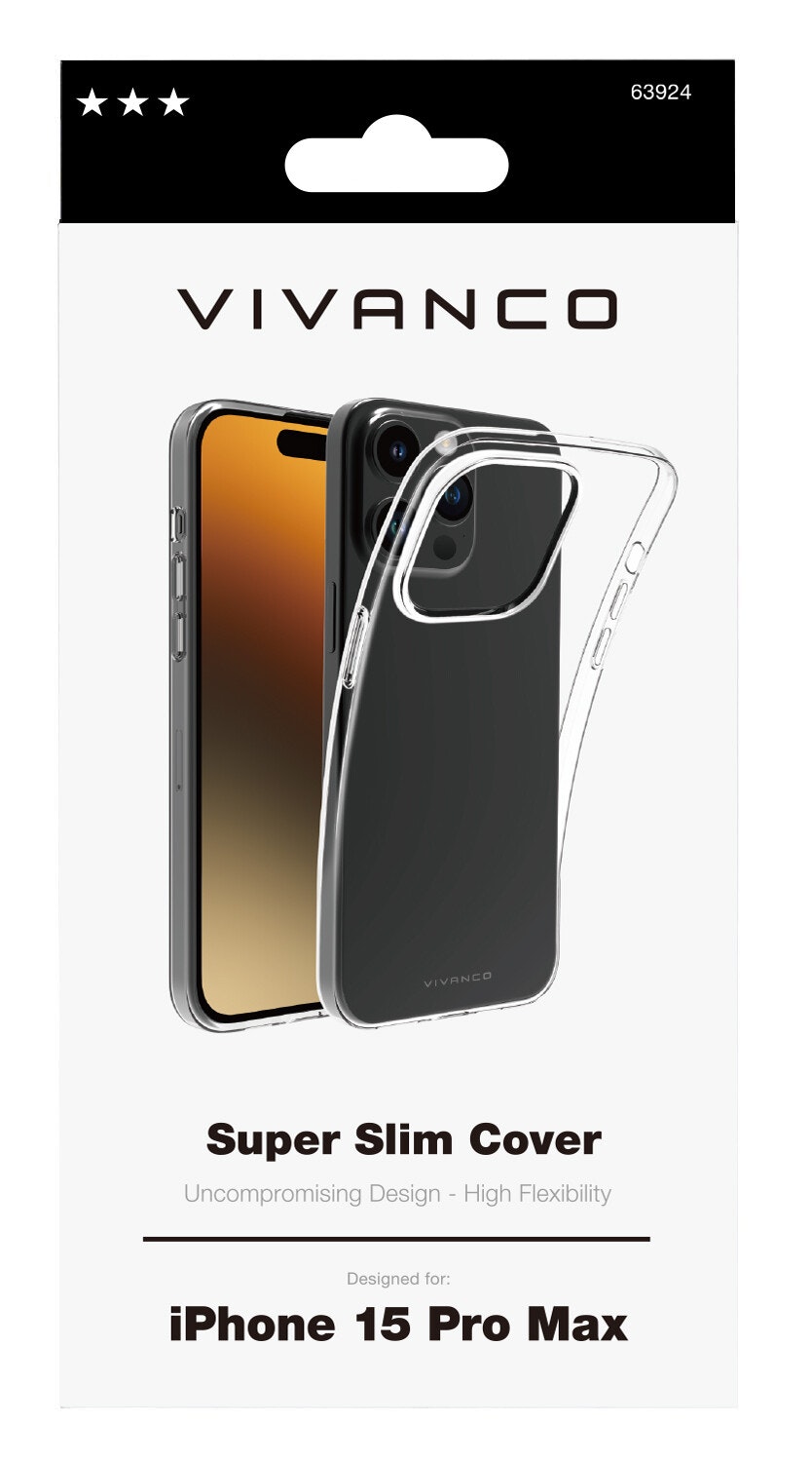 Vivanco Slim TPU skal iPhone 15 Pro Max Transparent