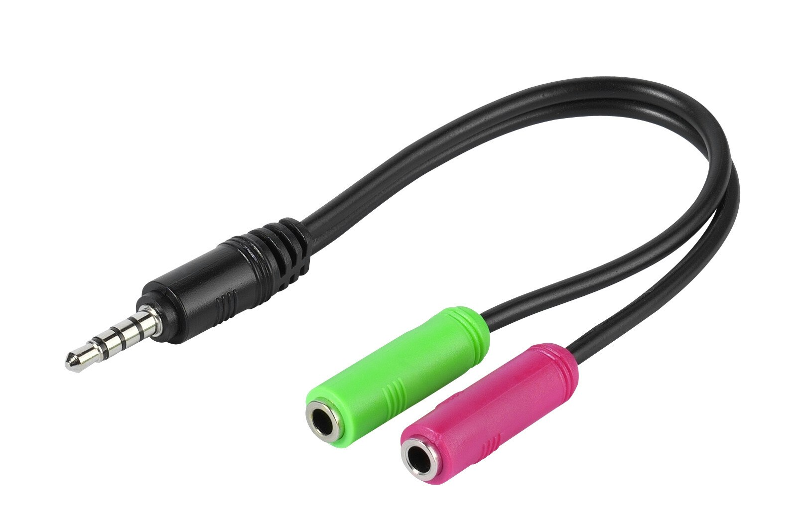 Vivanco Dataadapter 4-pin 3.5mm hane <-> 2x3.5mm hona 0.1m