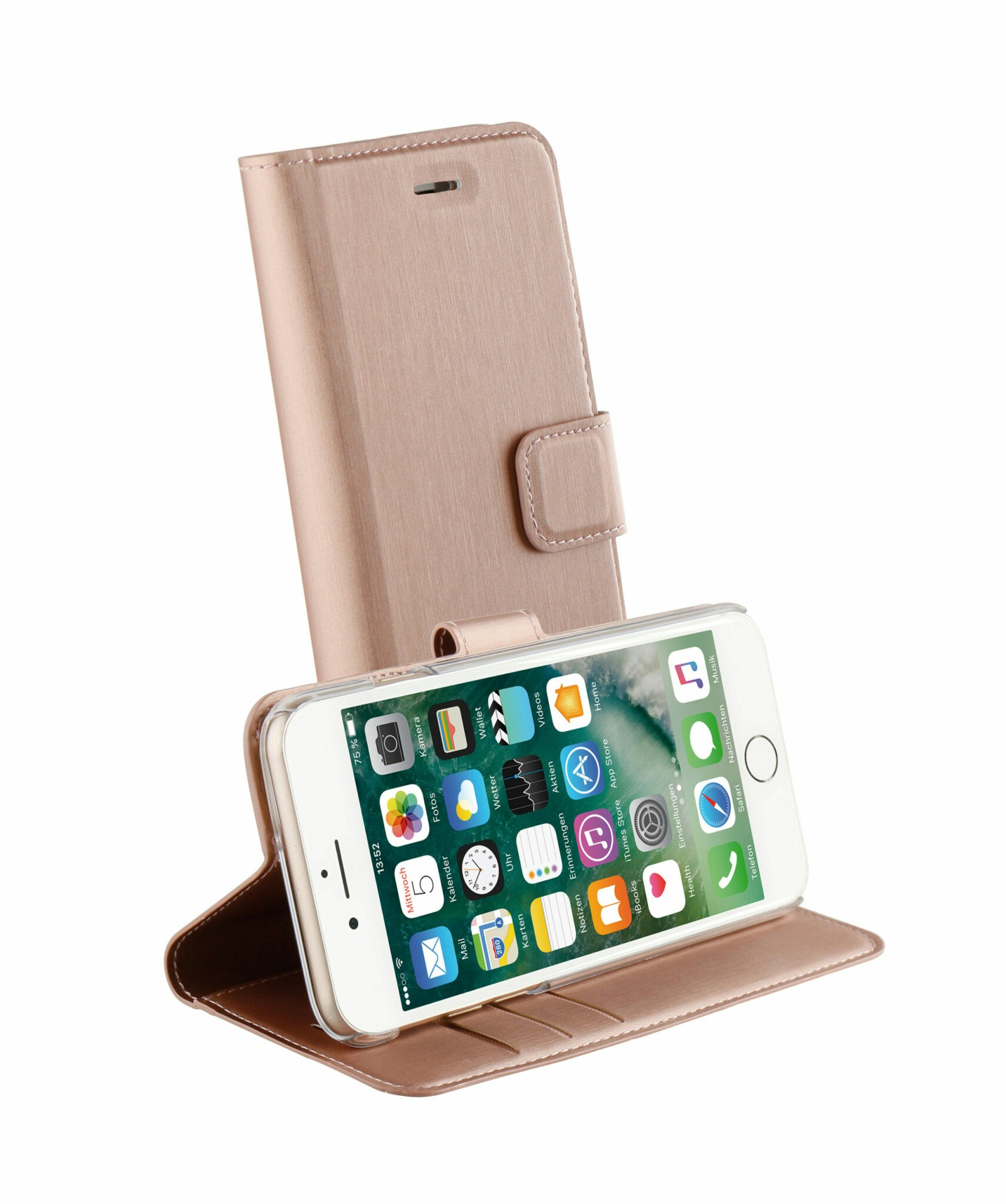 Vivanco Classic Plånboksfodral iPhone SE/8/7/6S Rosa