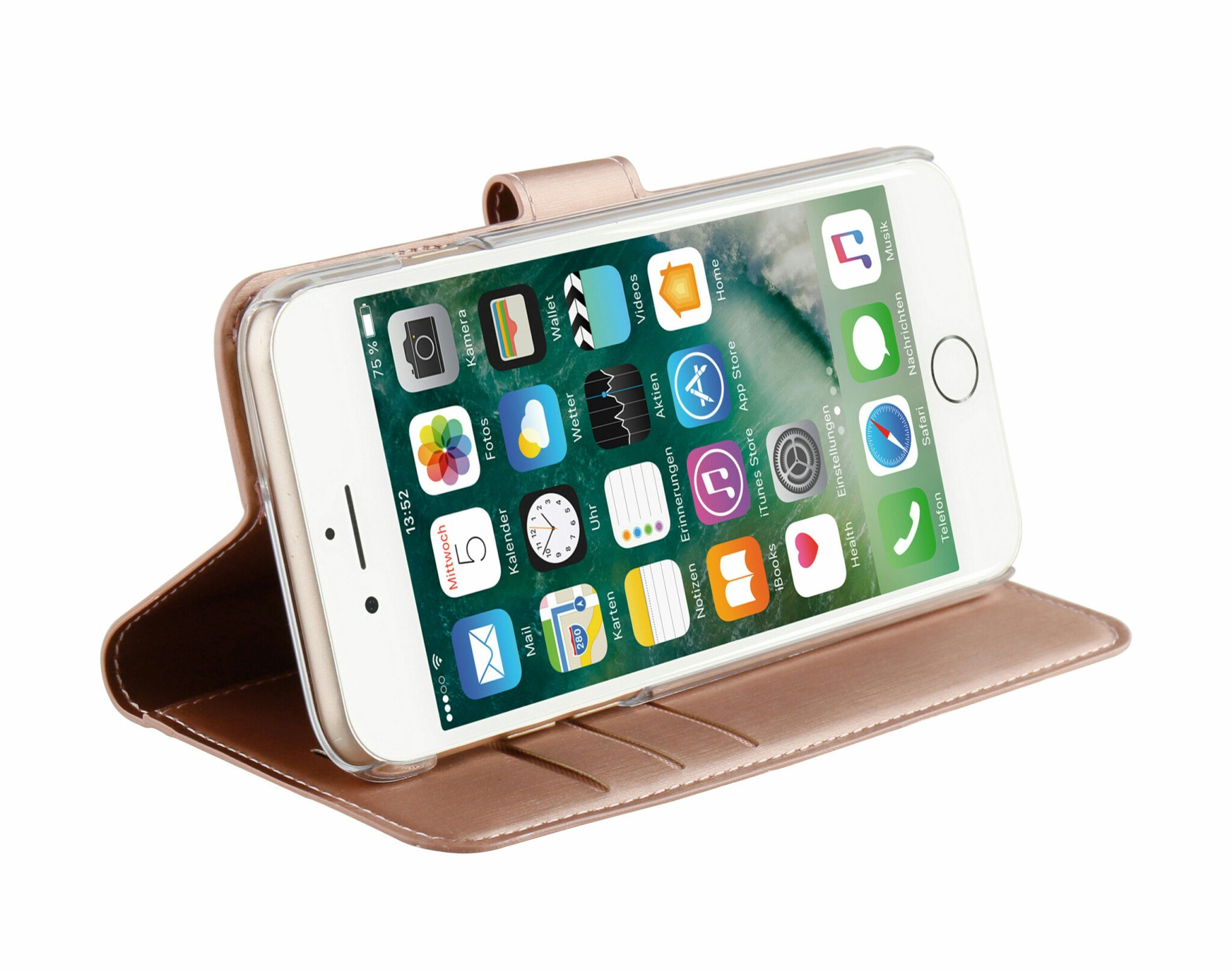 Vivanco Classic Plånboksfodral iPhone SE/8/7/6S Rosa