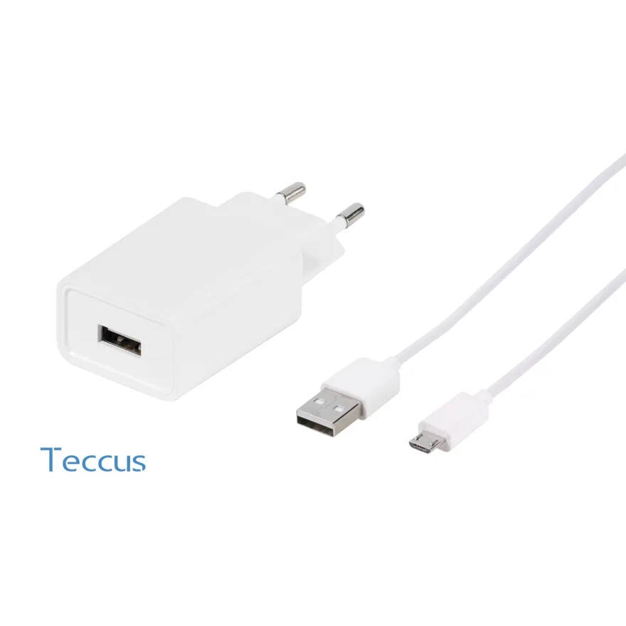 Vivanco Laddare 2.1A + Micro-USB kabel 2.1A Vit