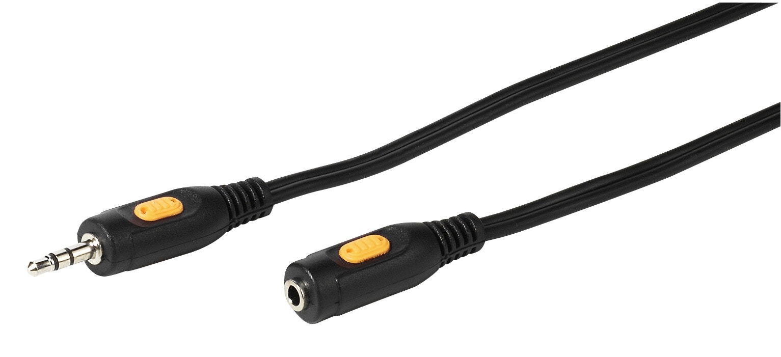 Vivanco Audiokabel, 1x3.5mm Hane/Hona 5m Svart