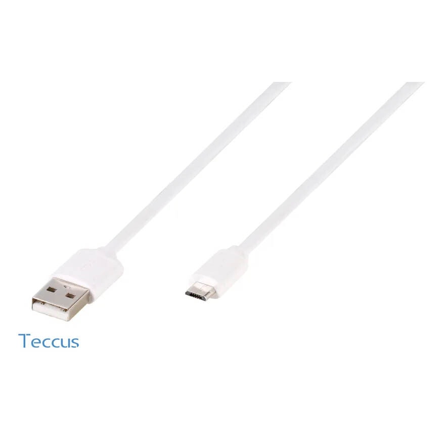 Vivanco Micro-USB Ladd-/Synk. kabel 1.2m Vit