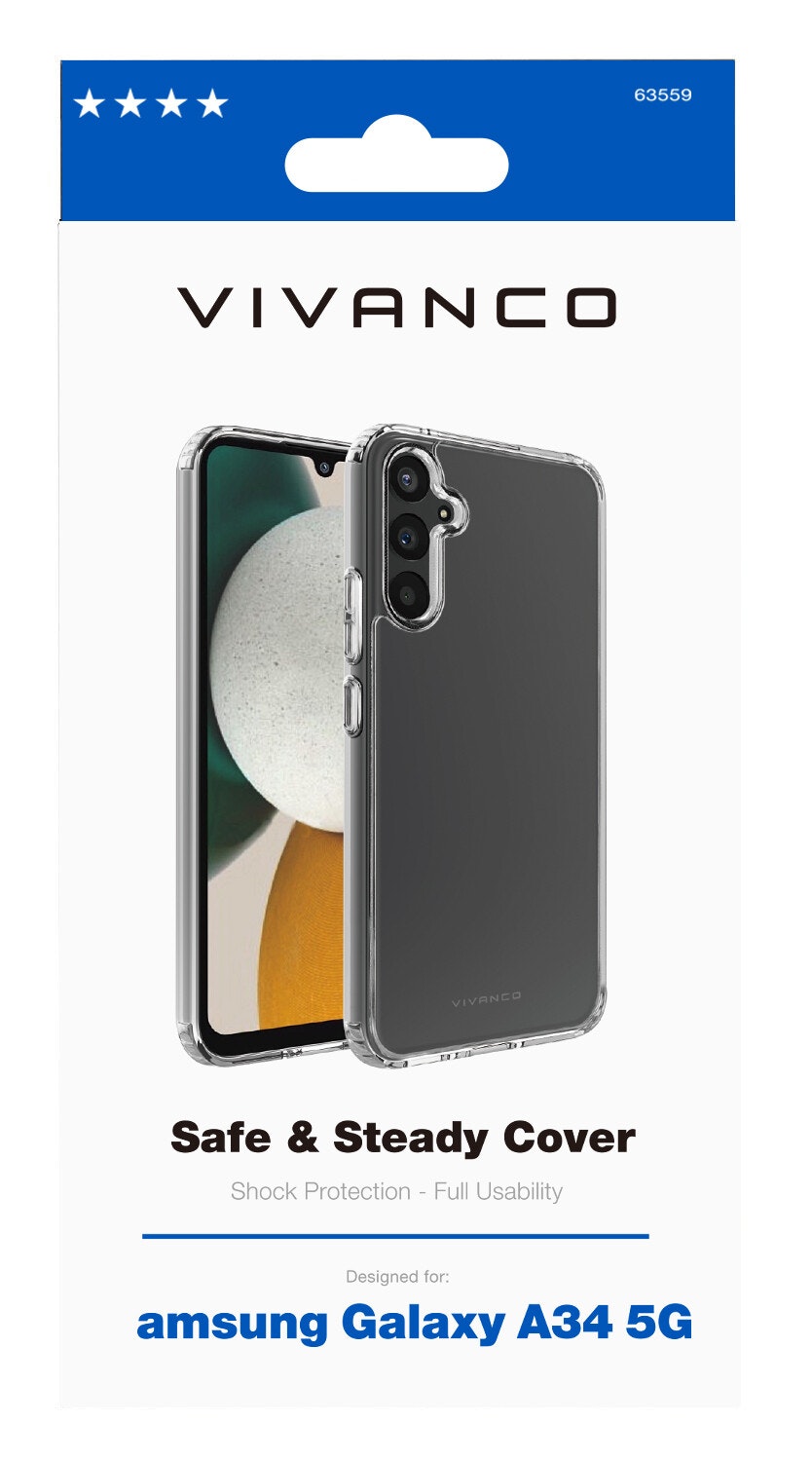Vivanco Safe & Steady skal Galaxy A34 5G Transp.