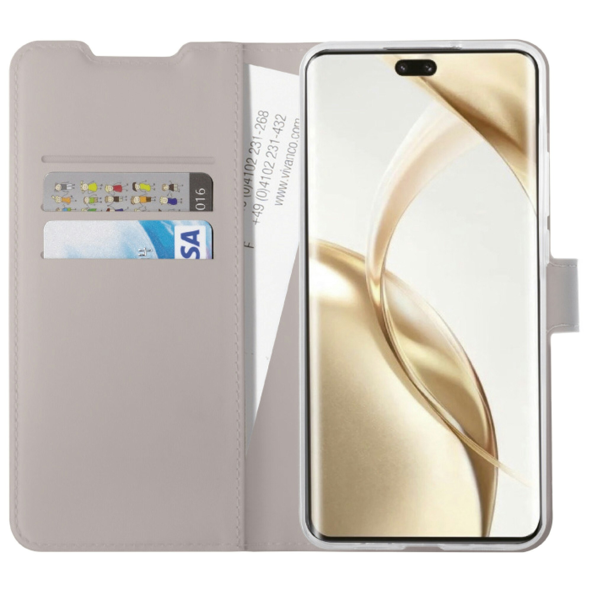 Vivanco Classic Plånboksfodral Honor 200 Pro Greige