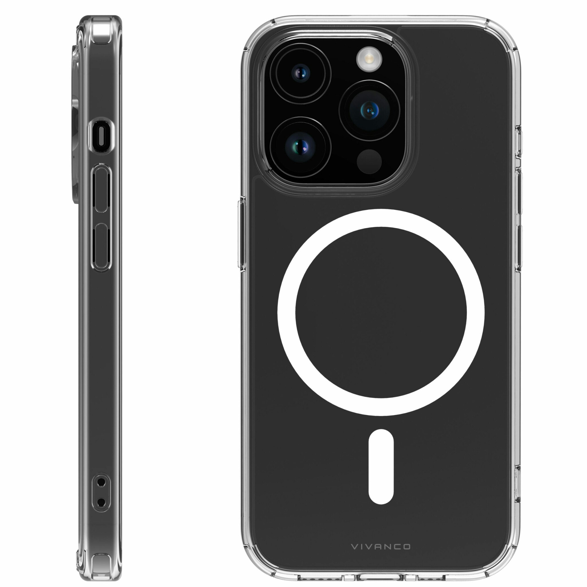Vivanco Mag Steady skal iPhone 15 Pro Transparent