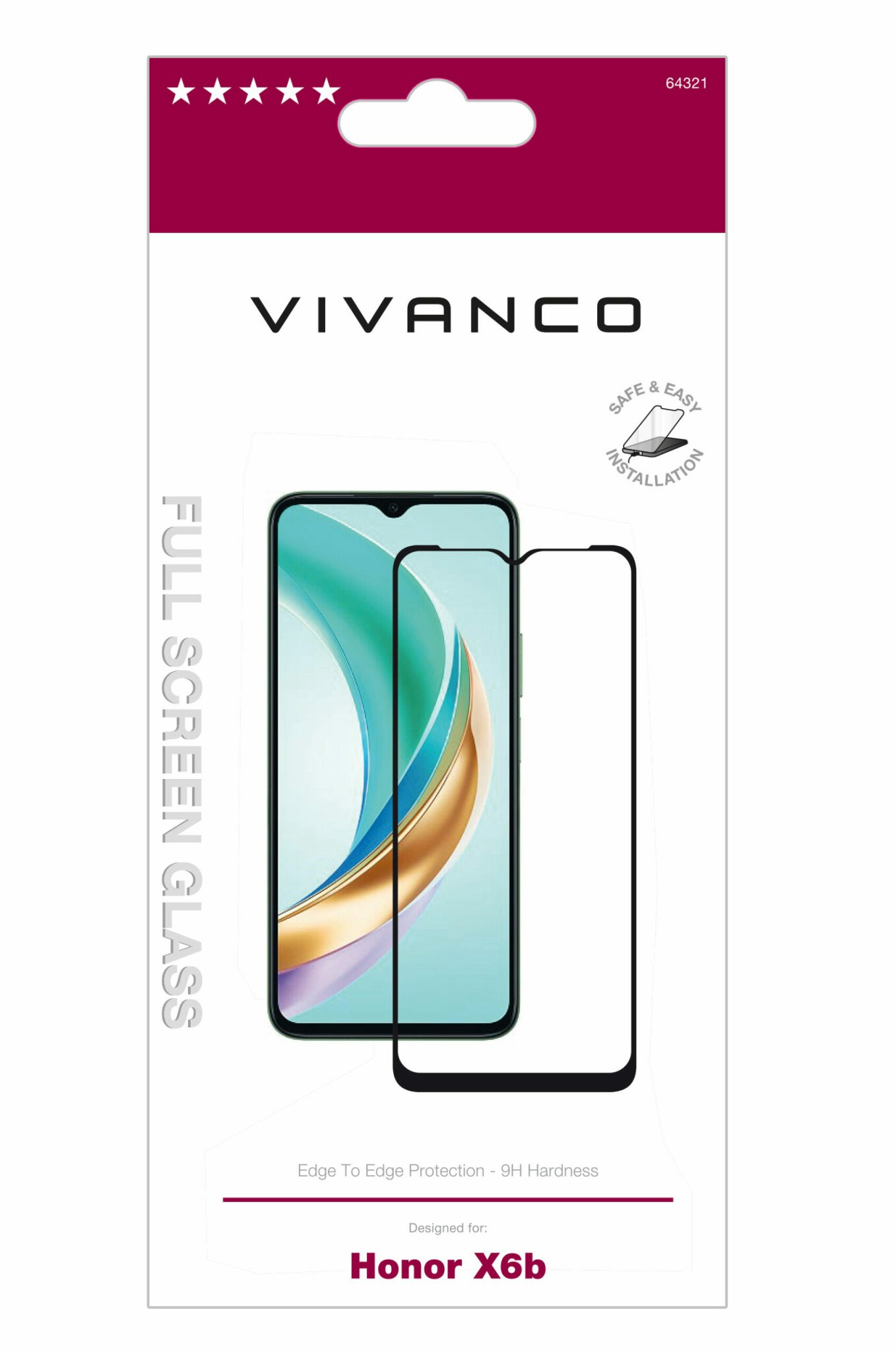 Vivanco Full Screen glas 9H Honor X6b 5G
