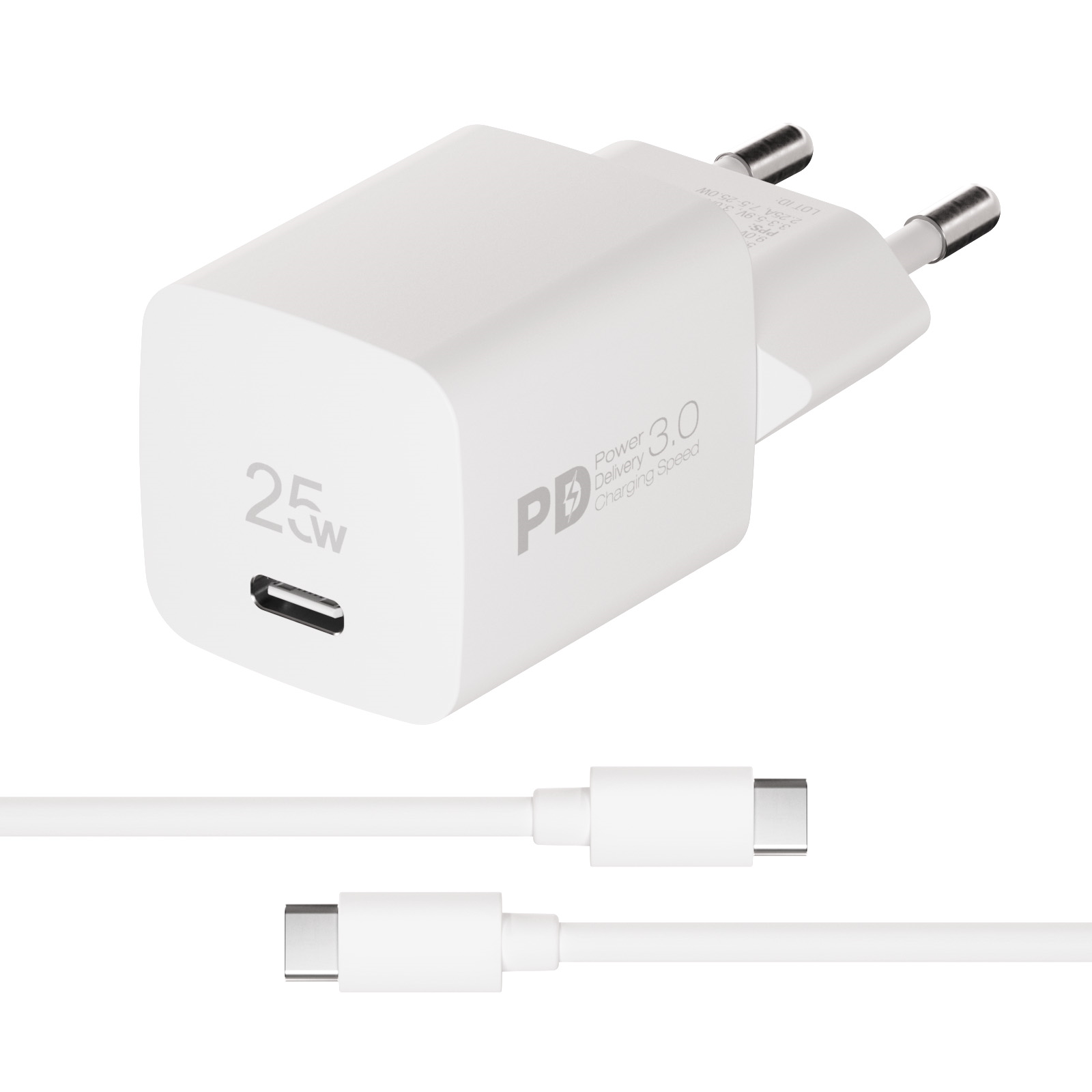 Vivanco Super Snabb Samsung 25W USB-C laddare + kabel 1.2m