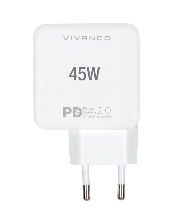 Vivanco Supersnabb 45W Dubbel Hemladdare Vit