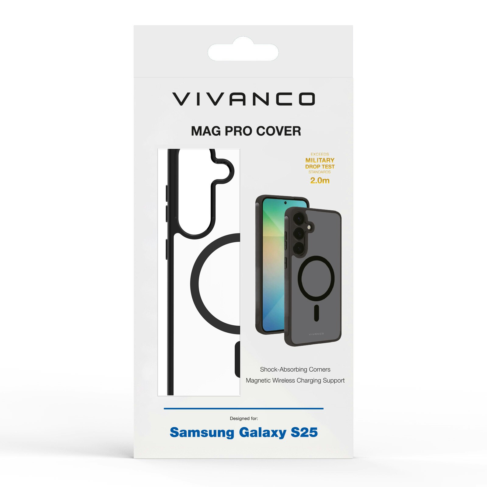 Vivanco Mag Pro Cover Samsung Galaxy S25 Transparent/Svart