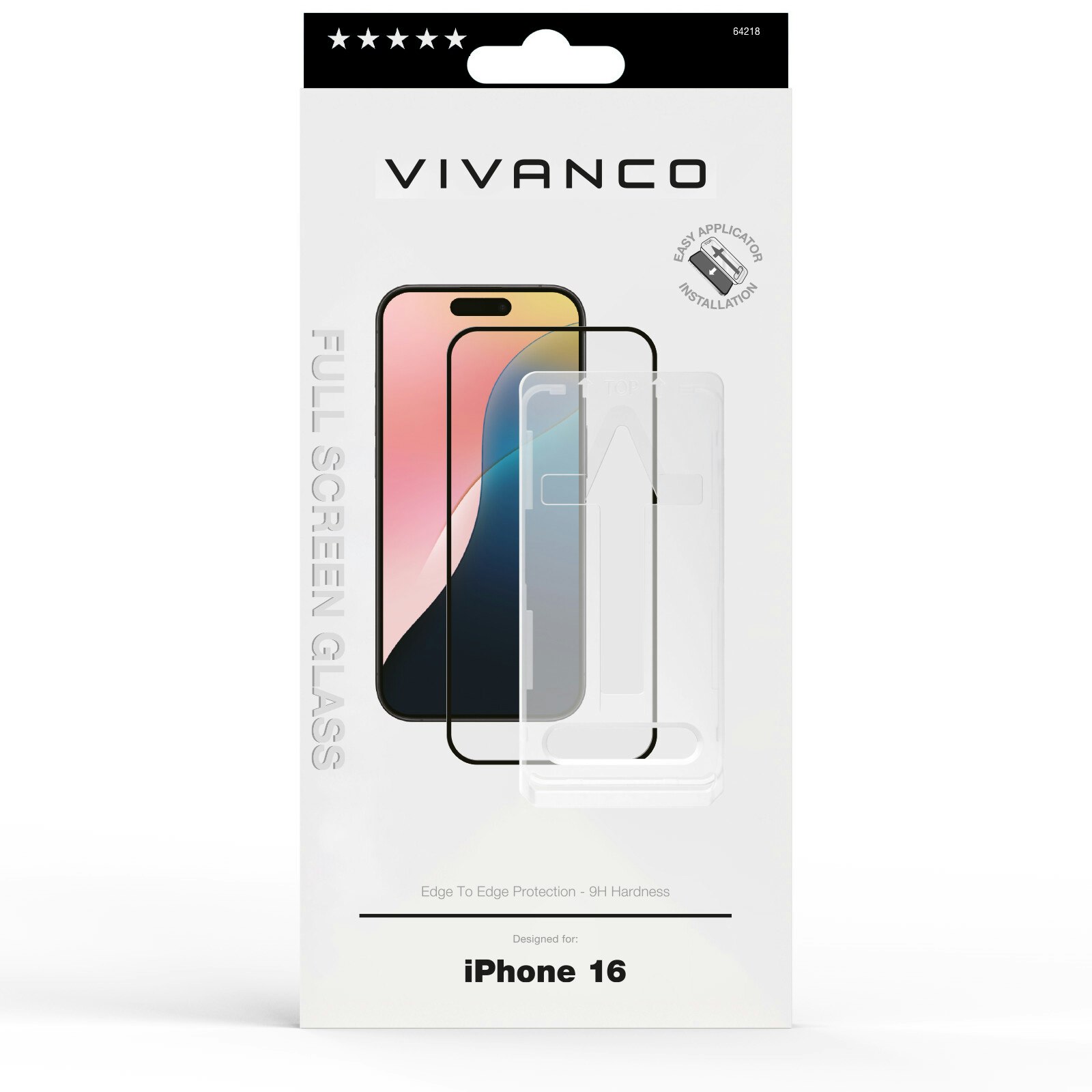 Vivanco Full Screen Skyddsglas 9H iPhone 16