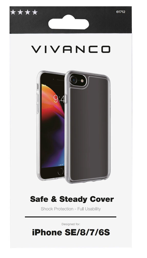 Vivanco Safe & Steady skal iPhone SE/8/7/6 Transp.