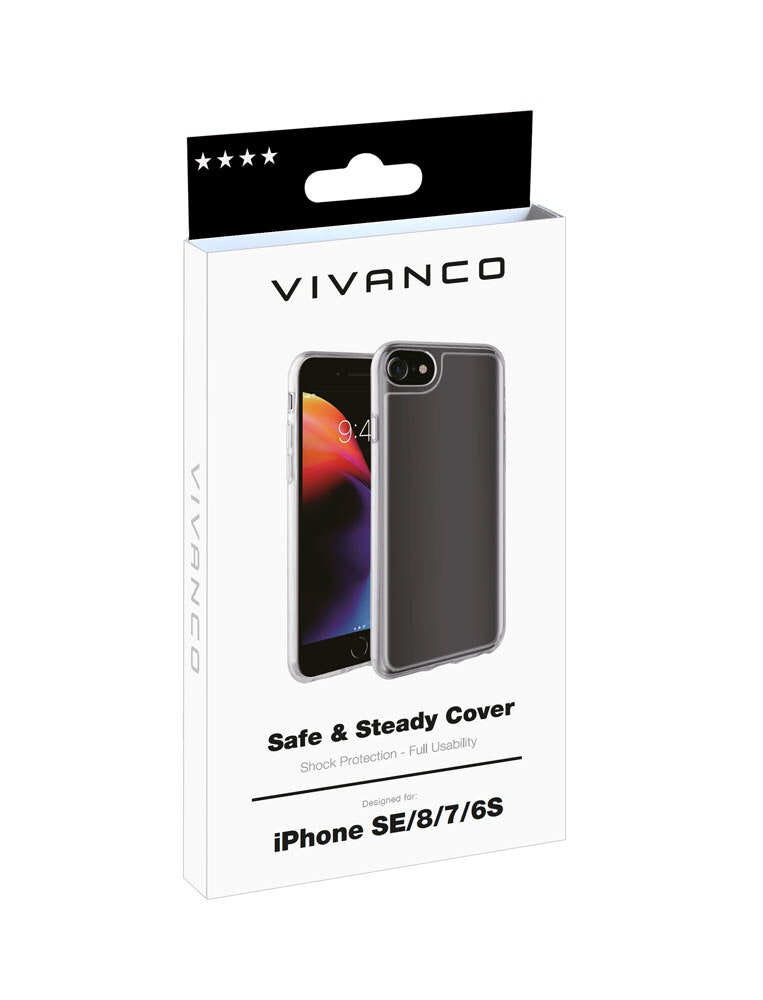 Vivanco Safe & Steady skal iPhone SE/8/7/6 Transp.