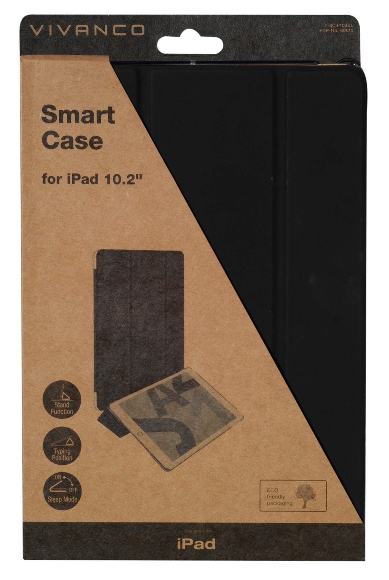 Vivanco Smart Folio Case iPad 10.2" 2019 Svart