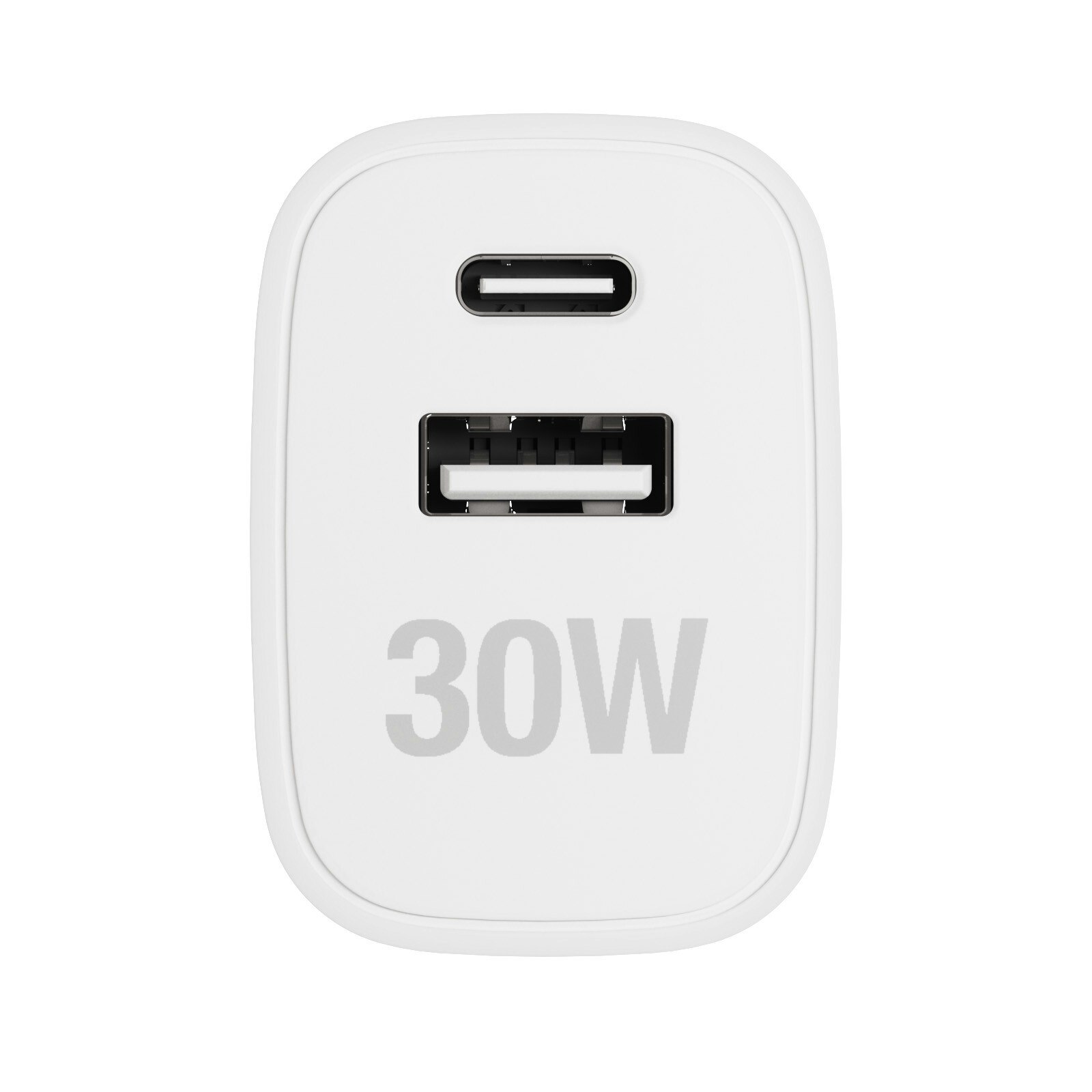 Vivanco Snabb GaN 30W 1xUSB-C PD / USB-A Hemladdare Vit