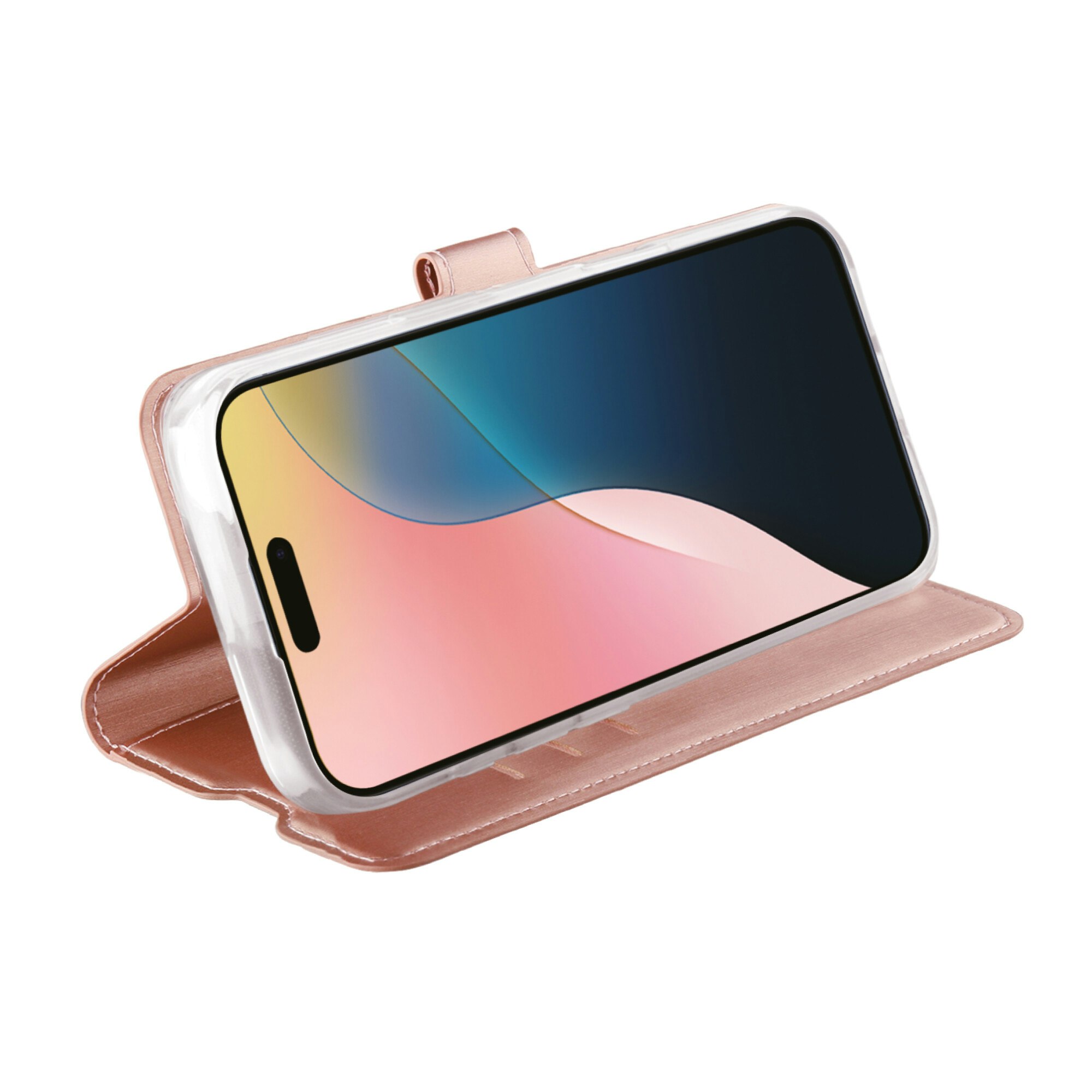 Vivanco Classic Plånboksfodral iPhone 16 Rosa Guld