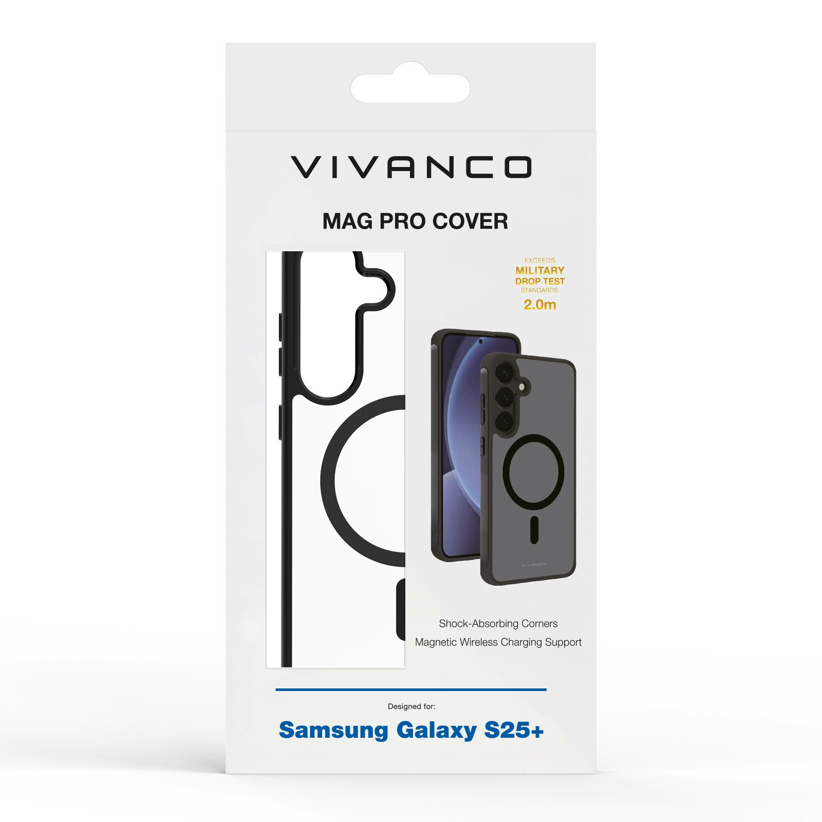 Vivanco Mag Pro Cover Samsung Galaxy S25+ Transparent/Svart