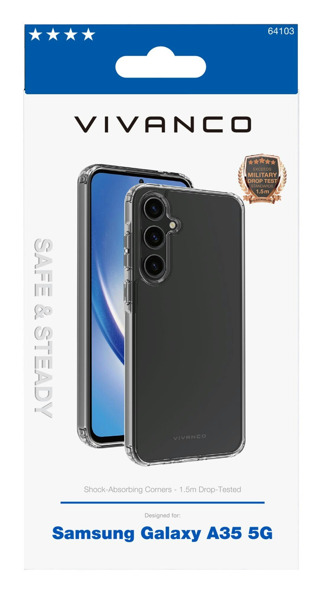 Vivanco Safe & Steady skal Galaxy A35 5G Transparent