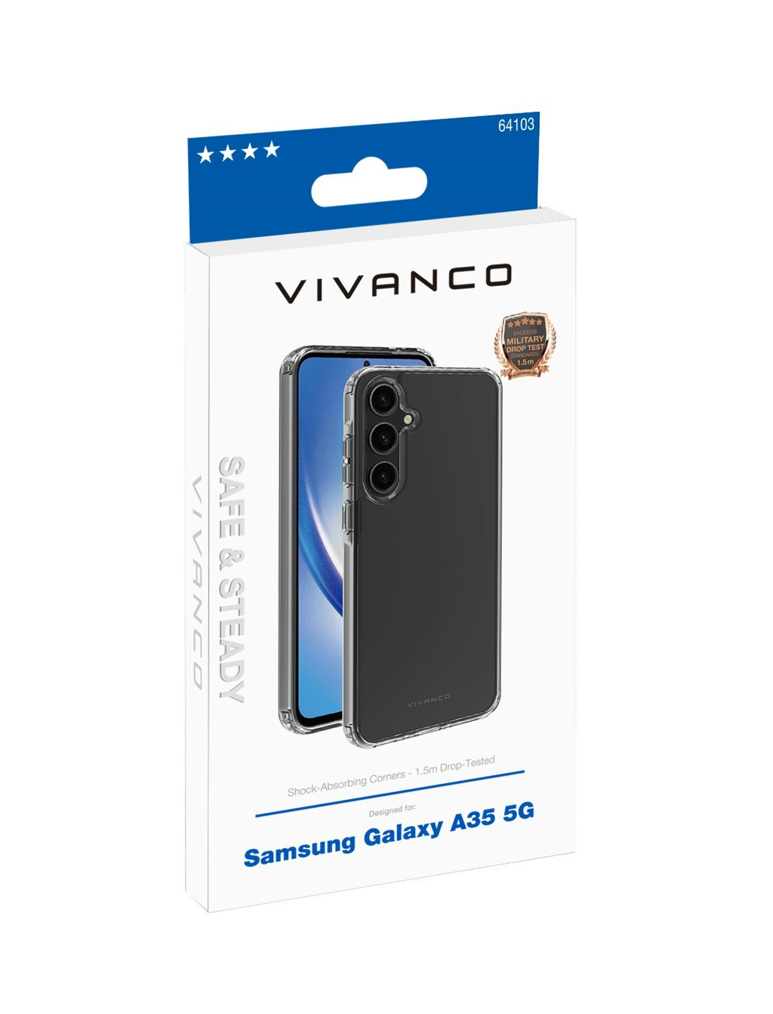 Vivanco Safe & Steady skal Galaxy A35 5G Transparent