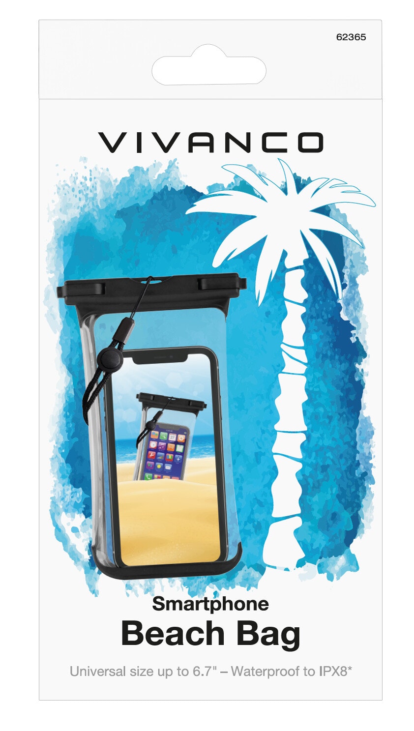 Vivanco Beach Bag Universal Vattentät påse 6.7" Svart