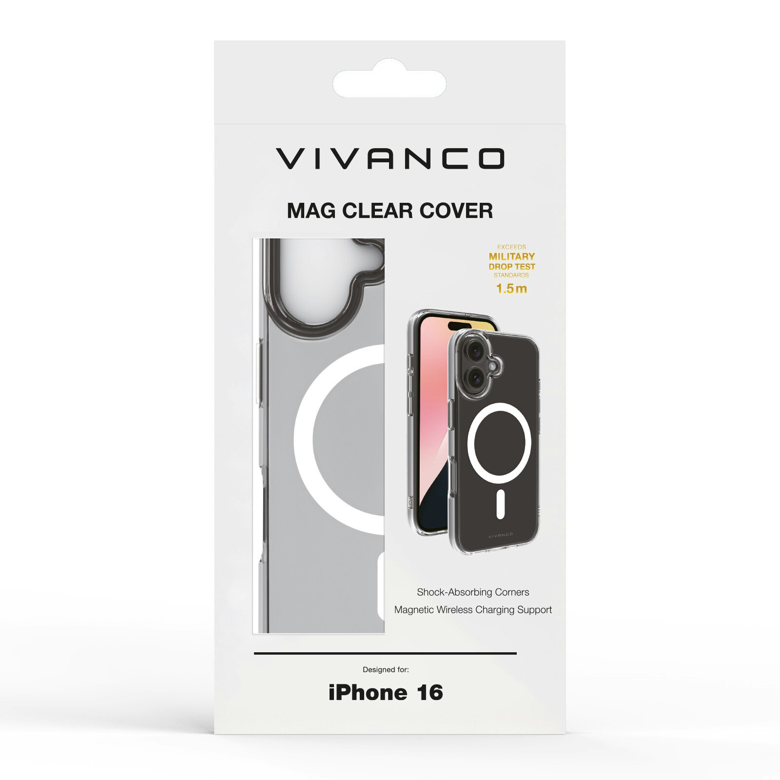 Vivanco Mag Clear skal iPhone 16 Transparent